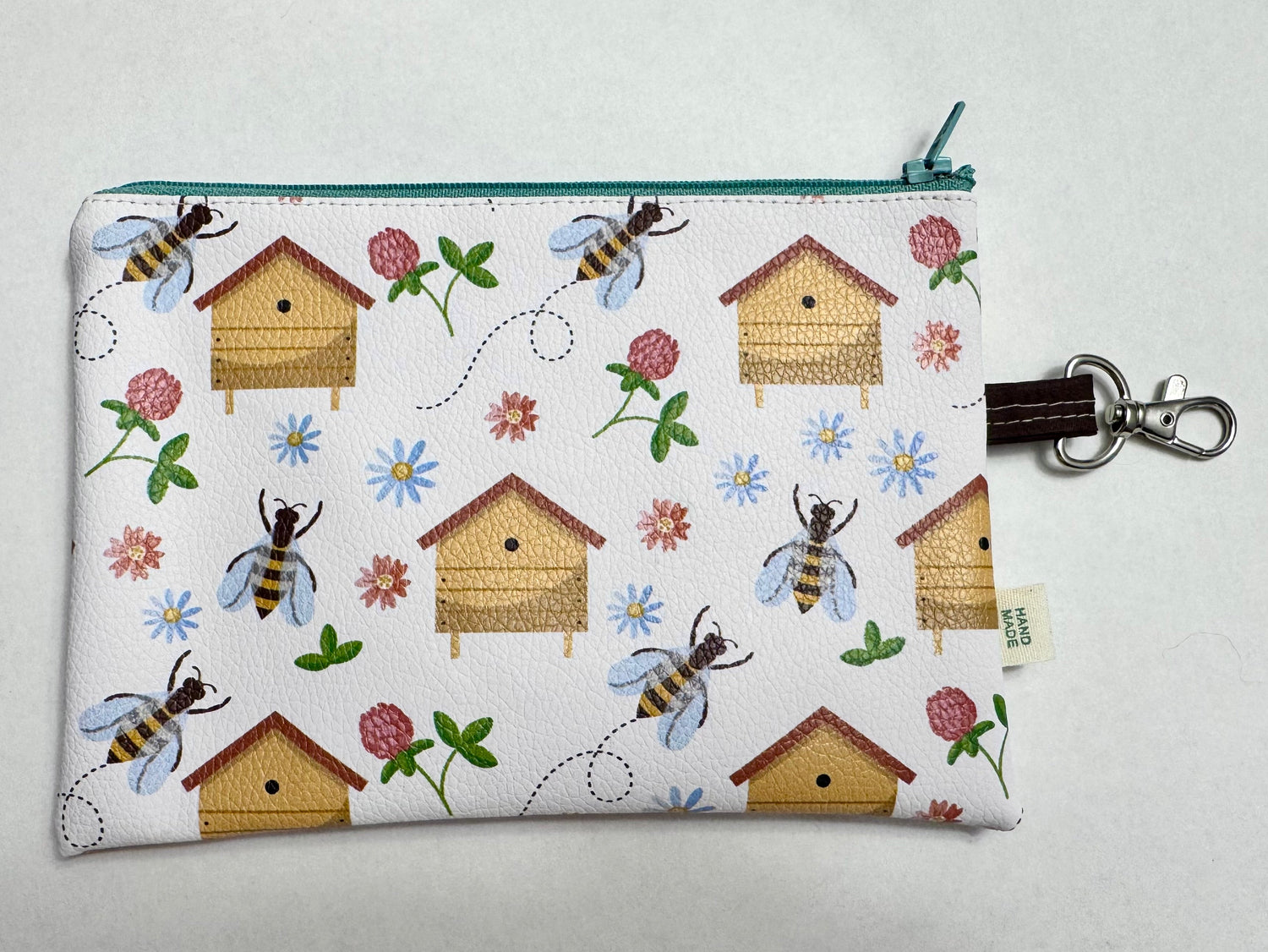Faux Leather Zippered Pouches